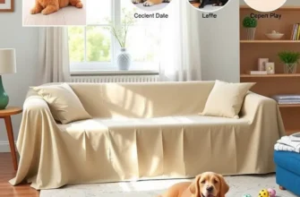 A warm living room featuring stylish pet-friendly furniture covers, a cat, and a child.