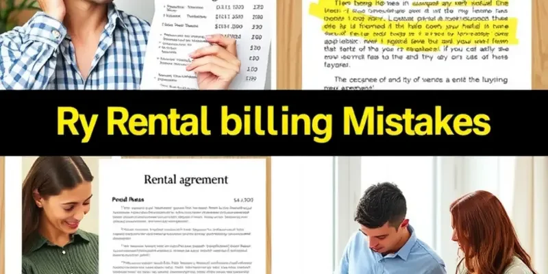 A young professional confidently engaging with rental documents in an inviting home environment.