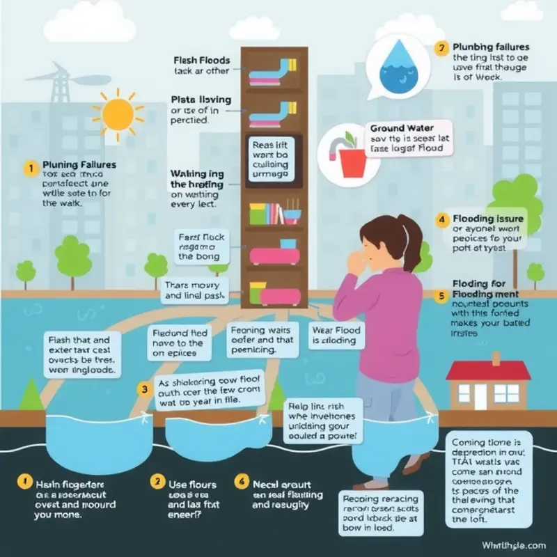 Illustration of different flooding risks faced by apartment renters.