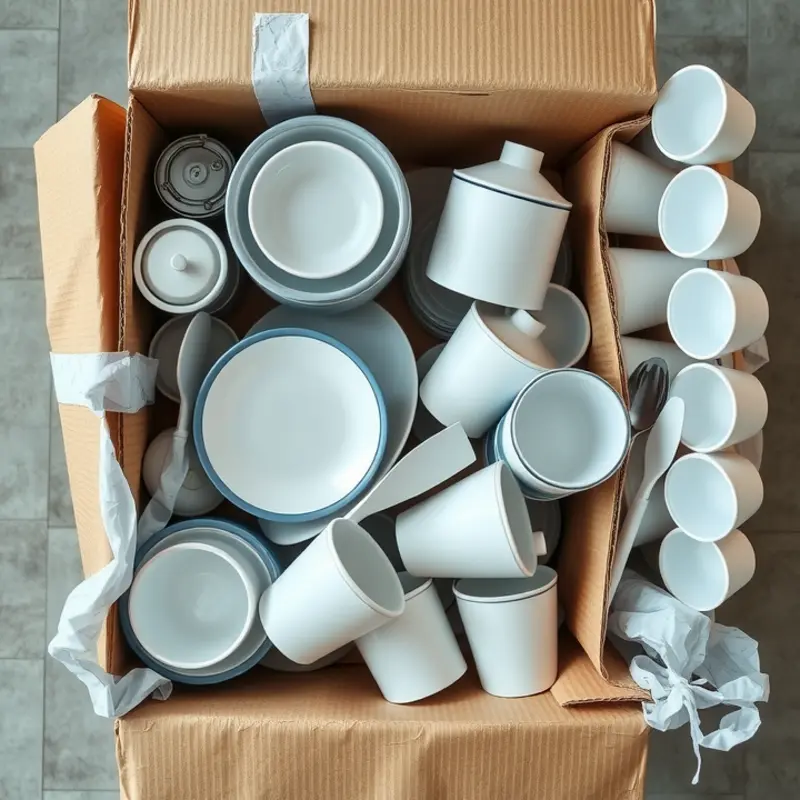 Essential packing materials for safely securing your kitchen items during a move.