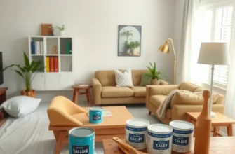 An inviting apartment interior with freshly painted walls and arranged furniture.