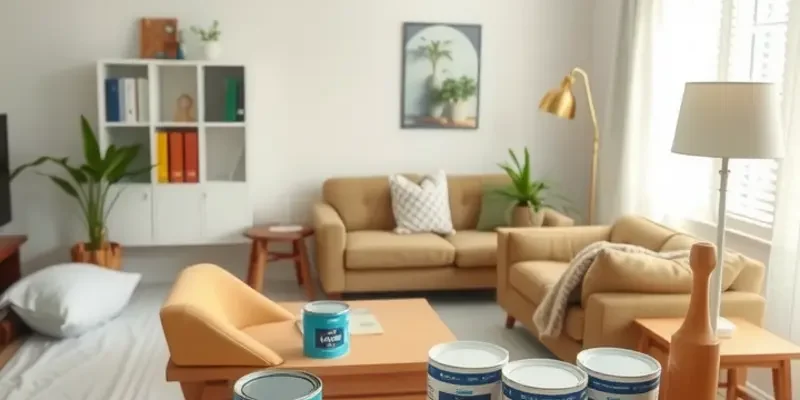 An inviting apartment interior with freshly painted walls and arranged furniture.