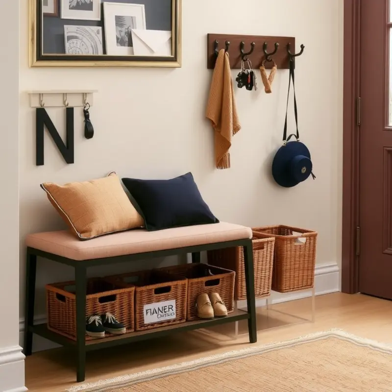 A vibrant entryway that welcomes guests with its cheerful decor and lively colors.