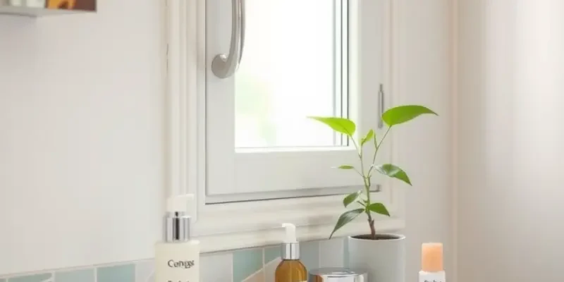 A group of young adults happily engaging in a skincare routine in a vibrant apartment interior.