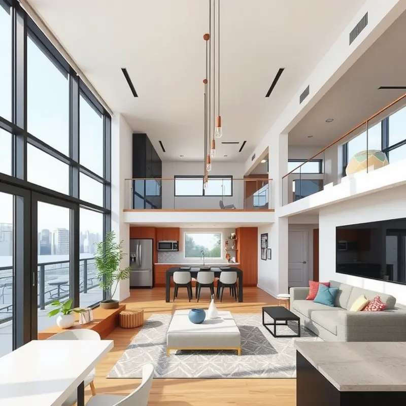 A vibrant view of the Gulch with modern amenities and lively streets.
