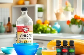 Family cleaning their apartment, smiling and bonding over DIY cleaning products.