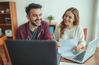 A joyful family moving into their new apartment, filled with excitement and boxes.