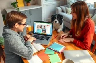 A cheerful family with children and pets enjoying their new pet-friendly home