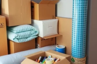 Group of cheerful young adults packing fragile electronics together, preparing for a move