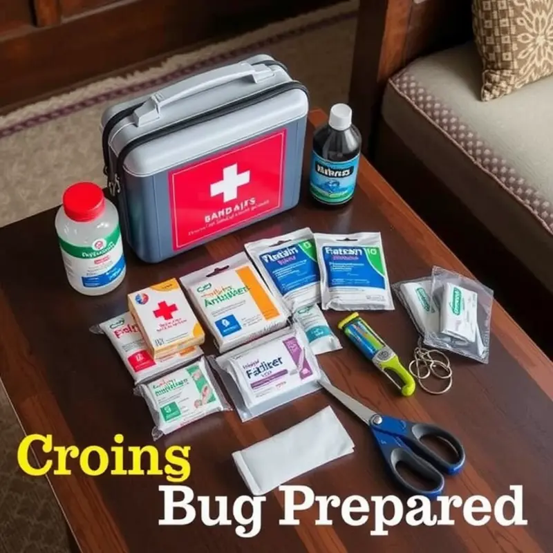 An organized first aid kit showcasing health essentials for renters.