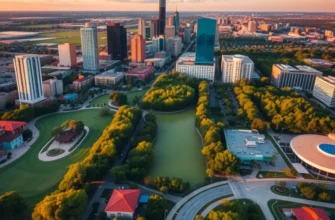 A diverse group of people enjoying Houston's outdoor park, showcasing community spirit and diversity.