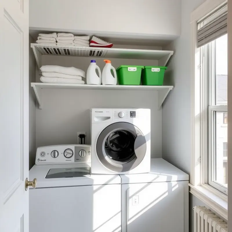 Renters making the best of shared laundry facilities.