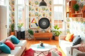 A beautifully decorated rental apartment featuring a warm and inviting atmosphere.