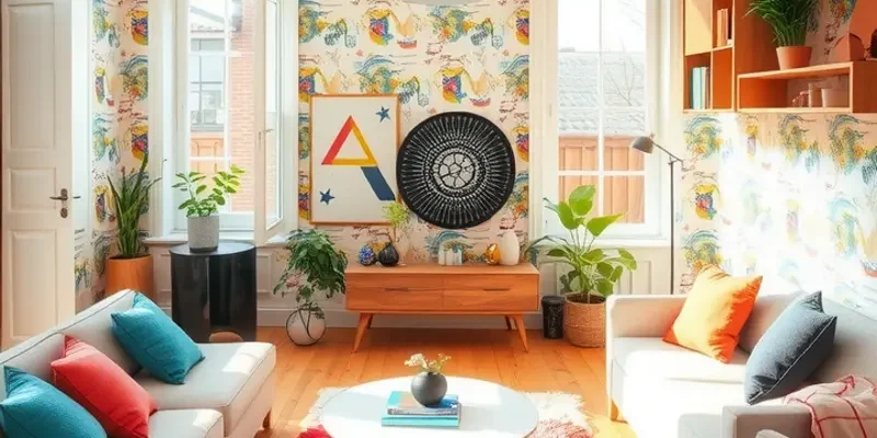 A beautifully decorated rental apartment featuring a warm and inviting atmosphere.