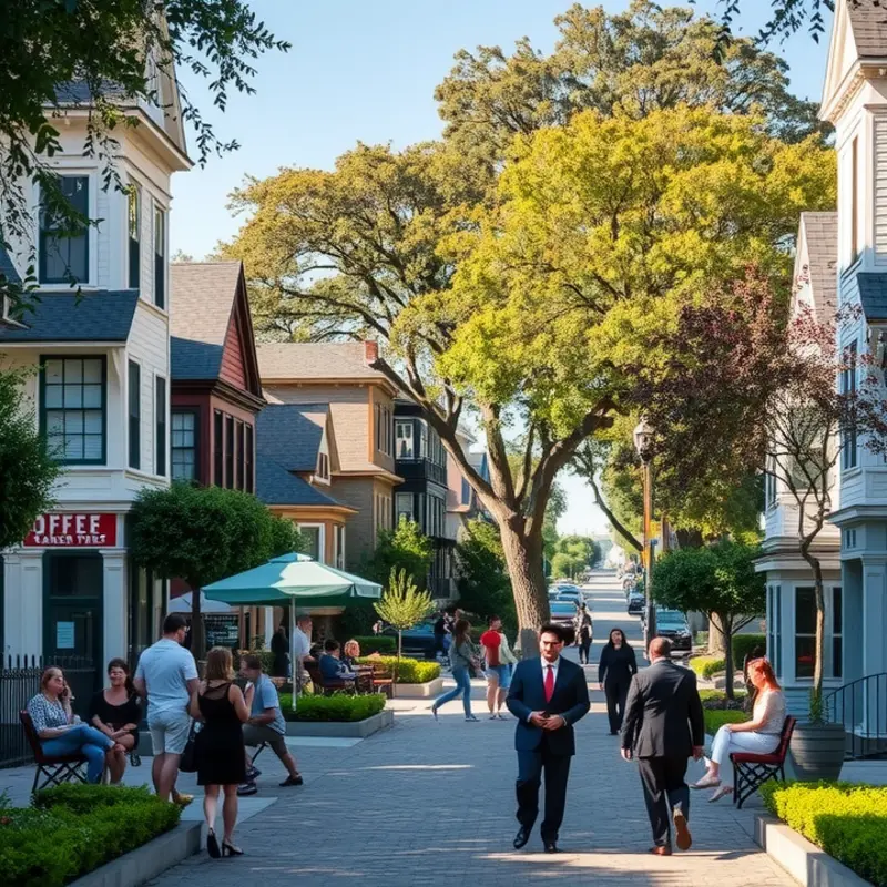 Riverside neighborhood, showcasing its charm and community vibe.