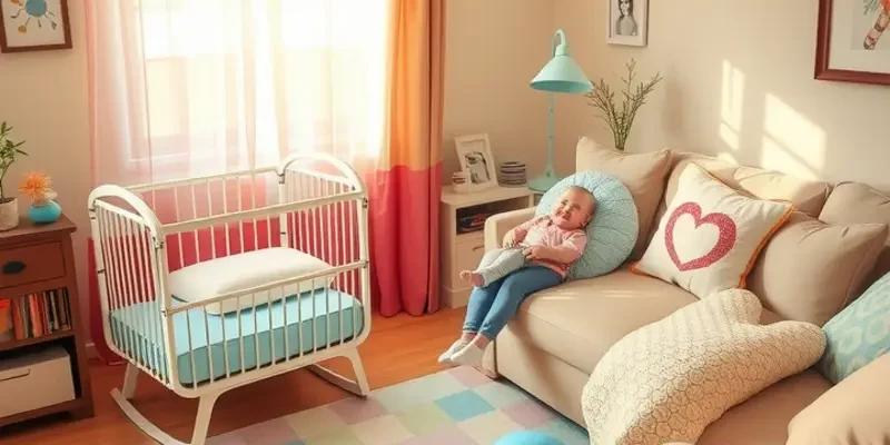 A joyful family with a newborn and a pet, reflecting love and togetherness.