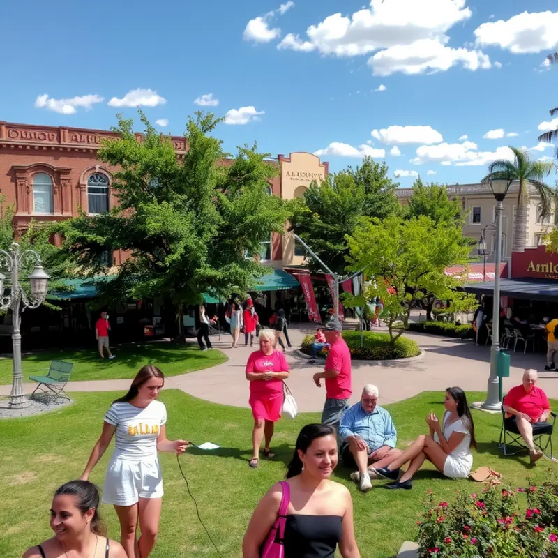 A view of diverse rental properties in downtown Albuquerque.