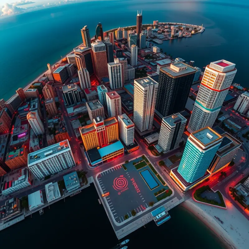 A vibrant view of Miami’s diverse neighborhoods, each with its own unique charm and atmosphere.