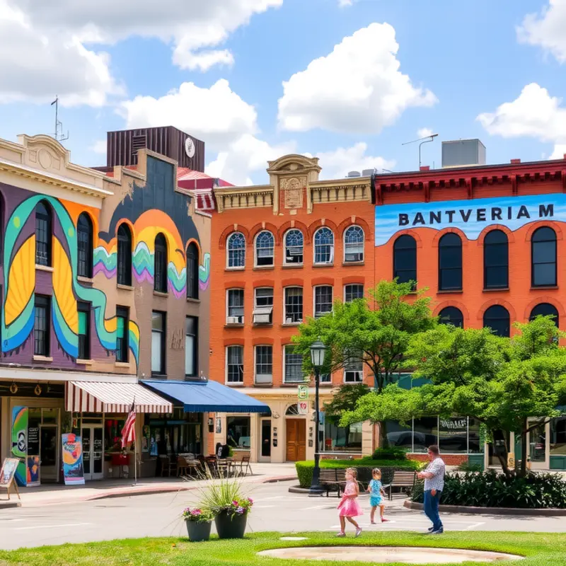 A vibrant scene from Downtown Baton Rouge, showcasing urban life at its best.