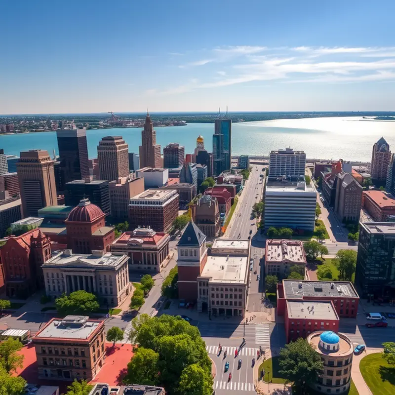 Aerial view of Milwaukee showcasing its unique neighborhoods.