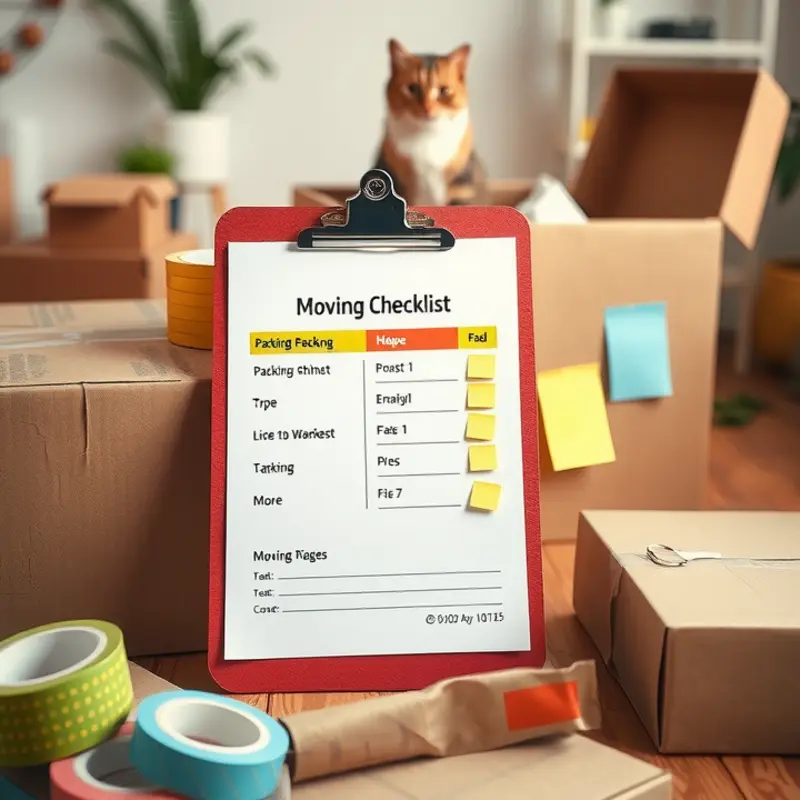 A moving checklist sits ready to guide your packing journey.