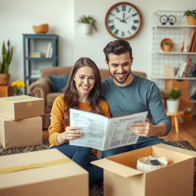 A couple diligently preparing their moving checklist, a vital step for relocating special items.
