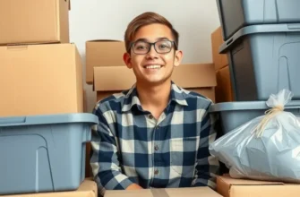 An array of packed boxes and household items illustrating the excitement of moving.