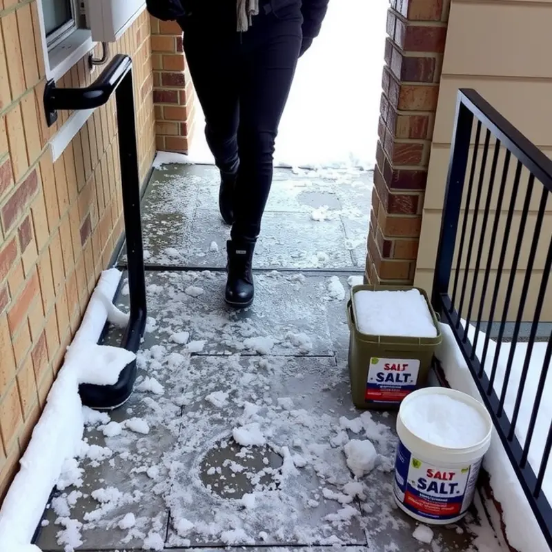 Safe navigation of icy pathways is crucial for winter safety in apartments.