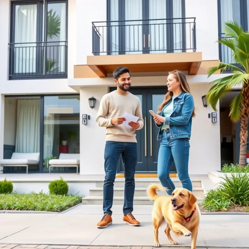A pet-friendly apartment that perfectly accommodates both the owner and their furry friend.