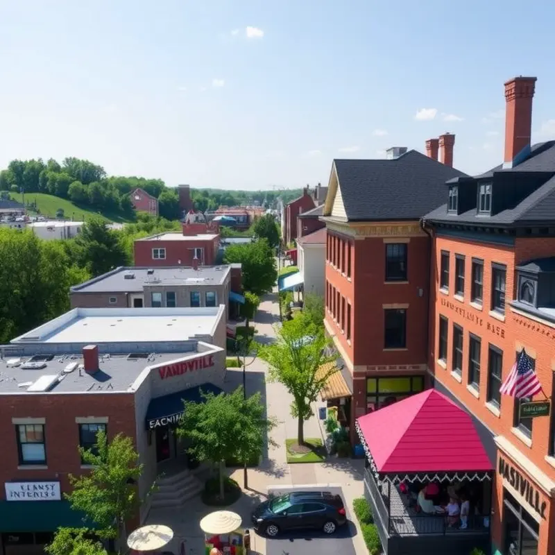 Vibrant neighborhoods surrounding Vanderbilt University in Nashville.