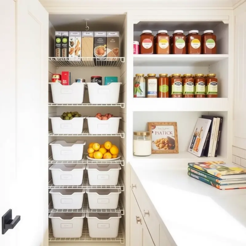 Creative wall storage solutions transforming a compact kitchen into an organized space.