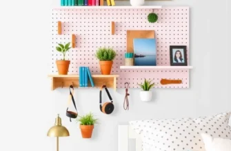 Well-organized bedroom with creative DIY bedside organizers enhancing the decor.