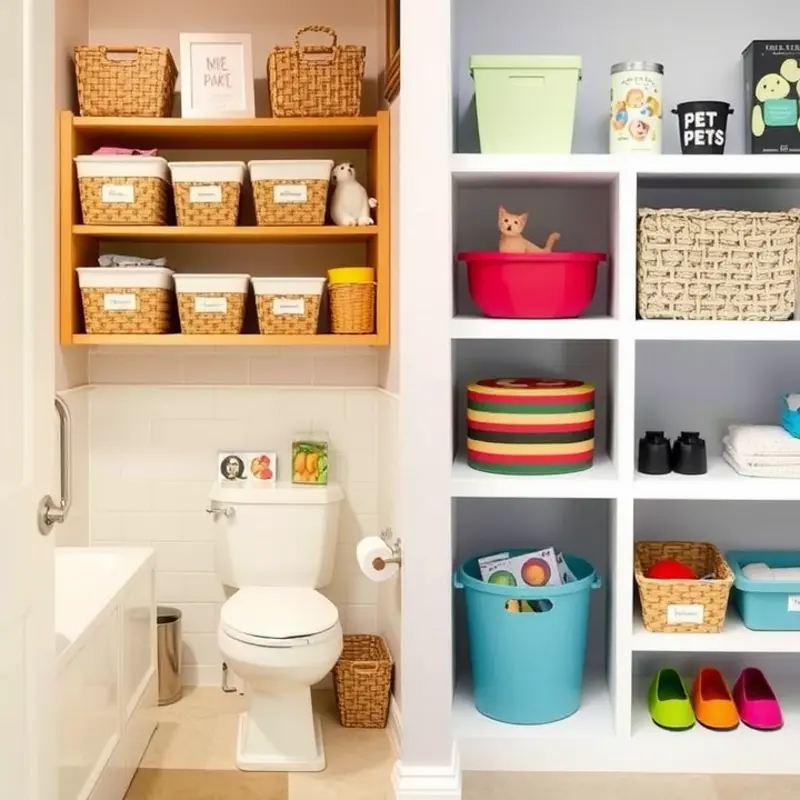 A pet-friendly bathroom space designed for safety and comfort.