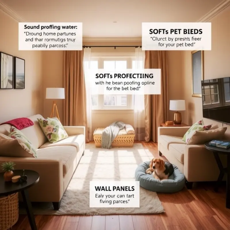 A serene living space designed for both humans and pets.