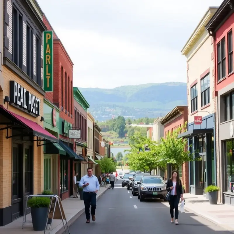 The lively Pearl District offers a dynamic atmosphere for young professionals.