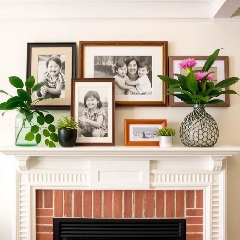 A charming faux fireplace setup bringing warmth and light into the living room.