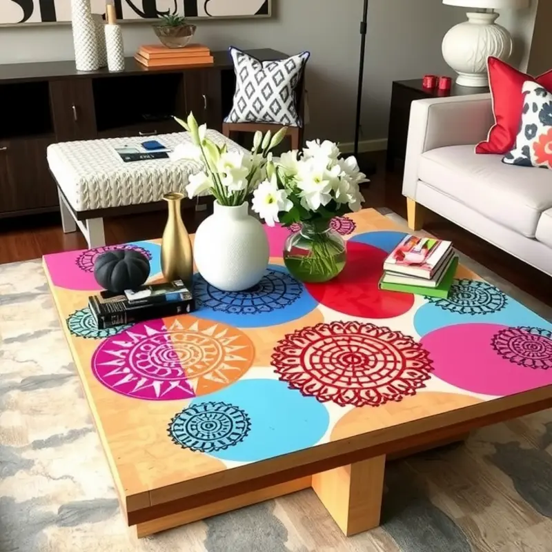 A stylish upcycled wooden crate coffee table that adds charm to any living space.