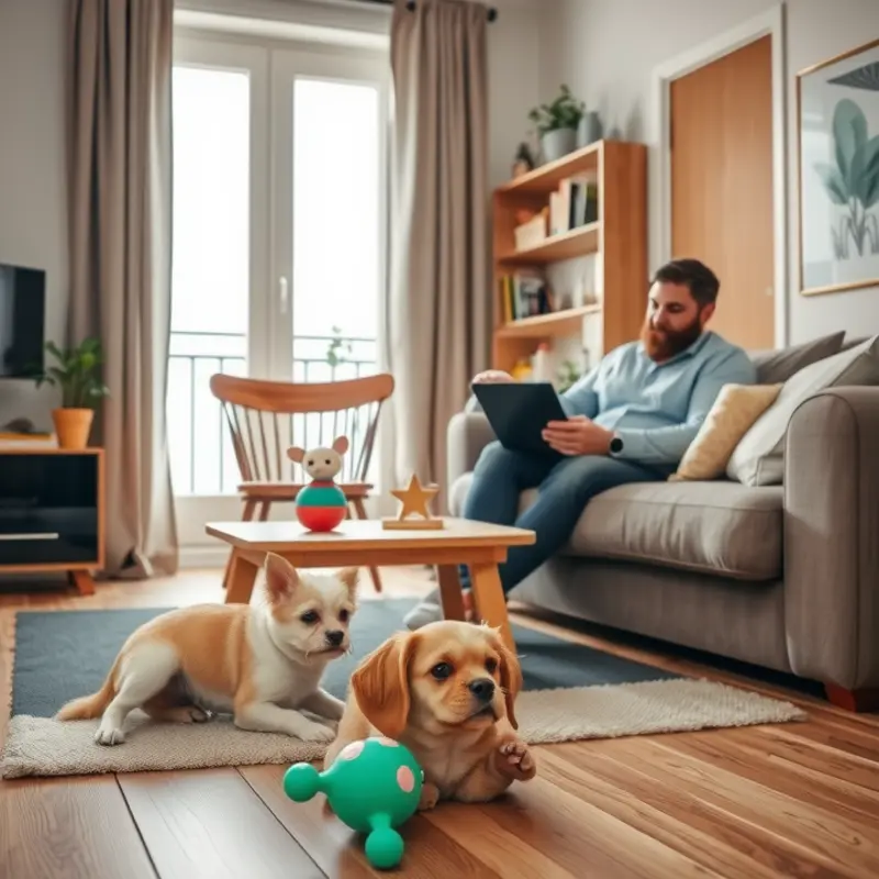 A family enjoying quality time in a pet-friendly apartment’s outdoor space.