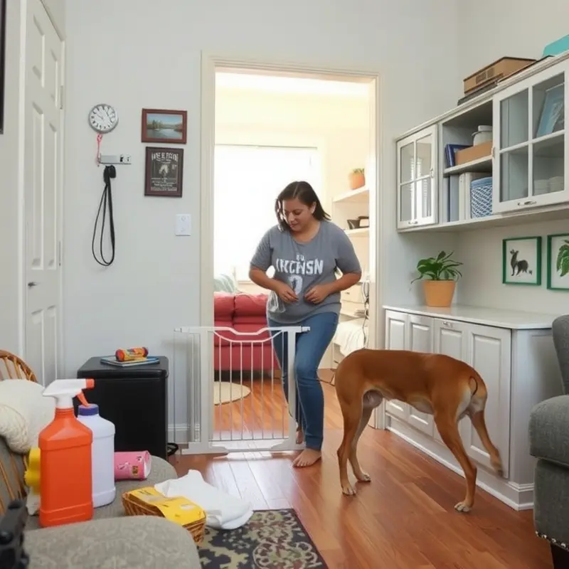 A pet-friendly apartment setting designed for safety and comfort.