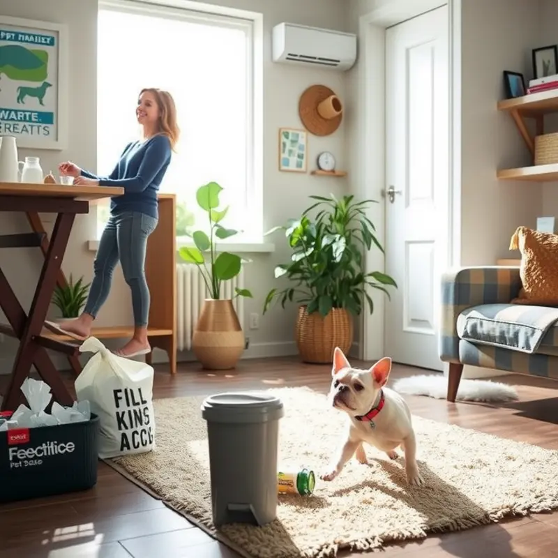 Effective strategies for managing pet waste in a clean and cozy apartment.