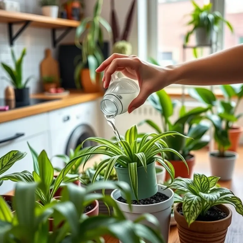 A vibrant apartment featuring pet-friendly plants enhancing the space.
