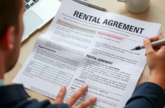 A group of young individuals engaging in a discussion about rental listings and tenant rights in a cafe.