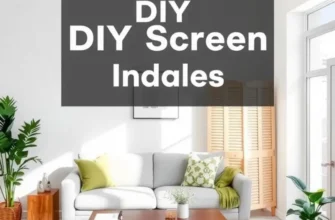 A stylishly decorated rental home with a fabric privacy screen, comfortable furniture, and greenery.