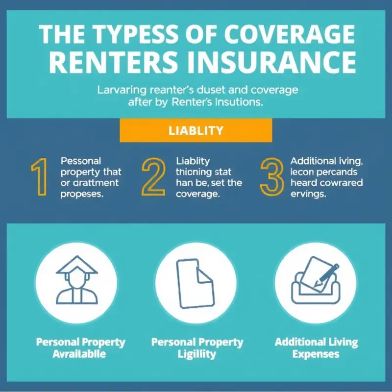 Key types of coverage included in renter’s insurance.