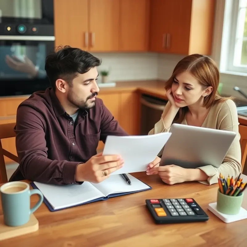A young professional reviewing their credit report at a desk.