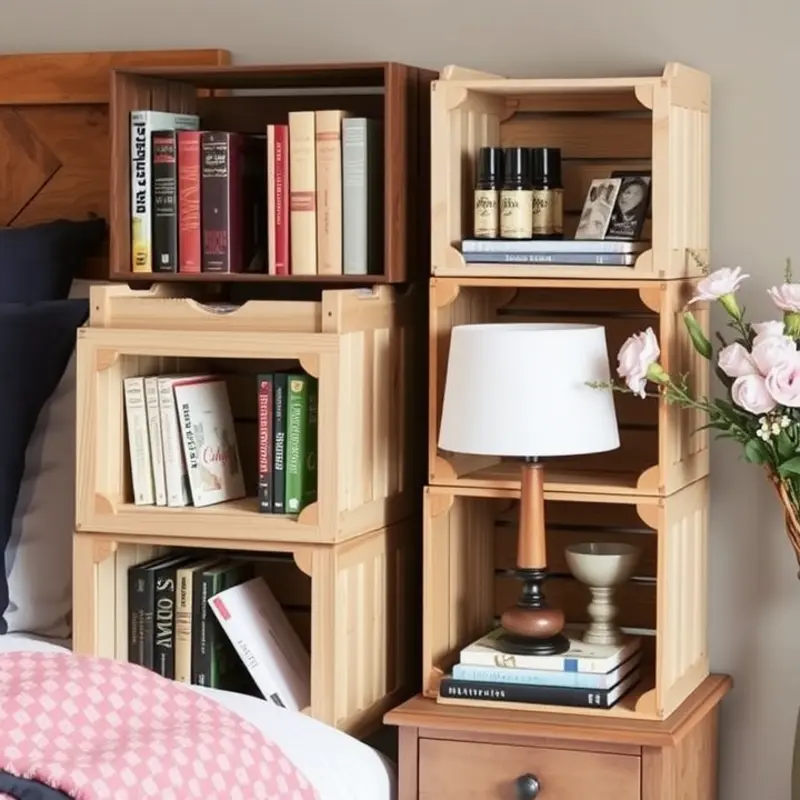 A vibrant pegboard bedside organizer with an array of items on display.