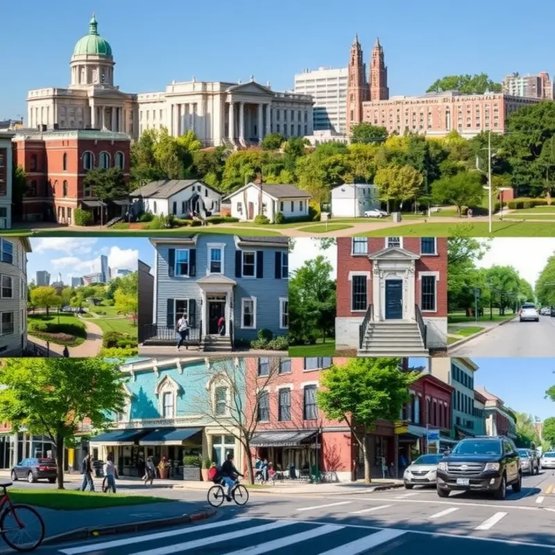 Diverse neighborhoods of Rochester highlighting unique architecture and community.