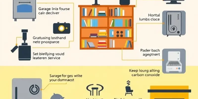 A warm, inviting apartment with a visible carbon monoxide detector on the wall, symbolizing home safety.
