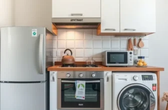 A welcoming apartment interior featuring a neat kitchen and living area