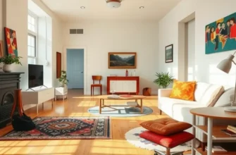 A safe and cozy apartment interior emphasizing cleanliness and organization.